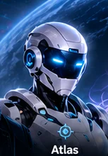 Conceptual character portrait representing Atlas